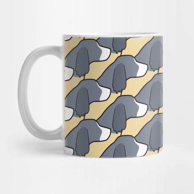 Springer spaniel pattern on yellow by Tillowin